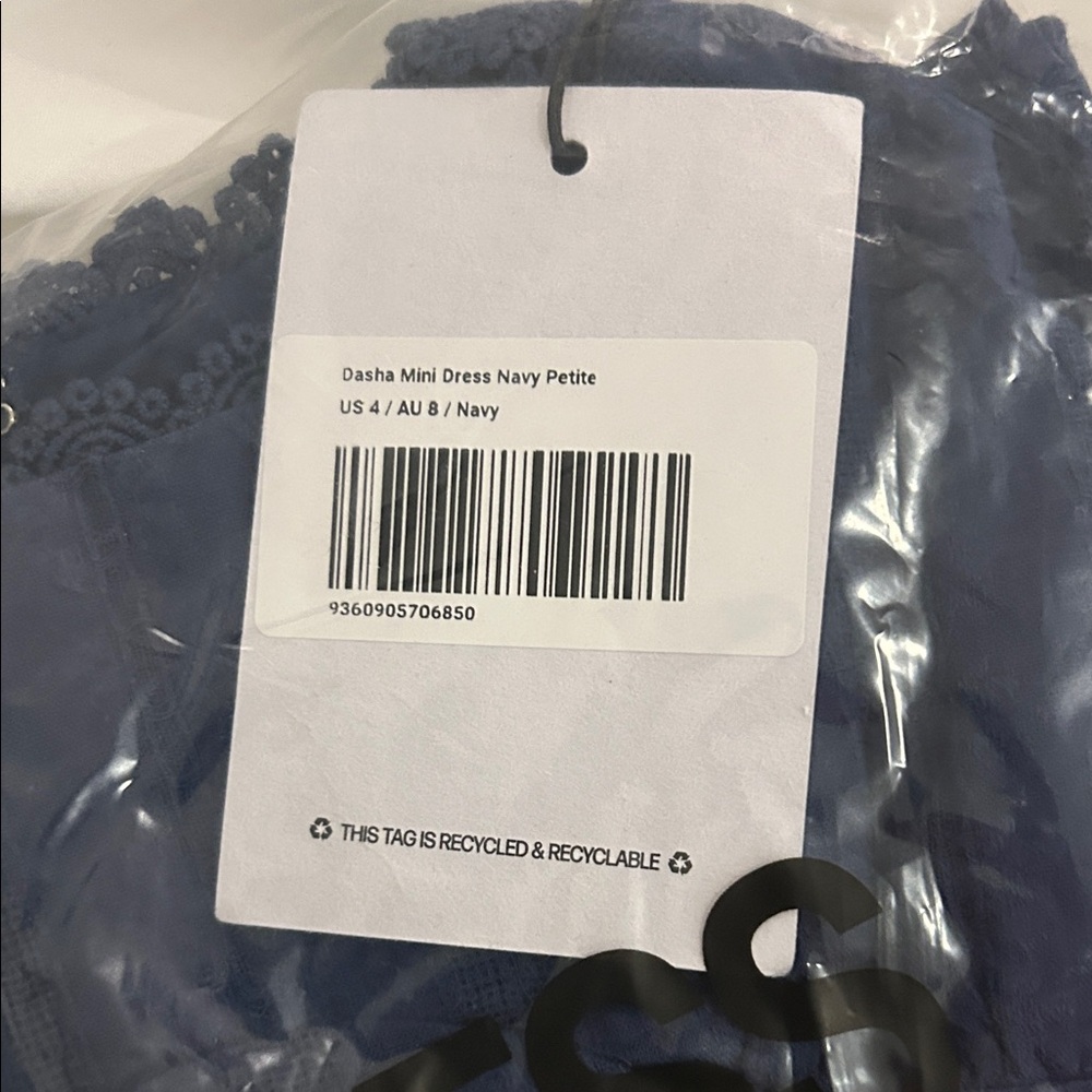 Princess Polly Dasha Mini Dress Navy Petite - Picture 5 of 5